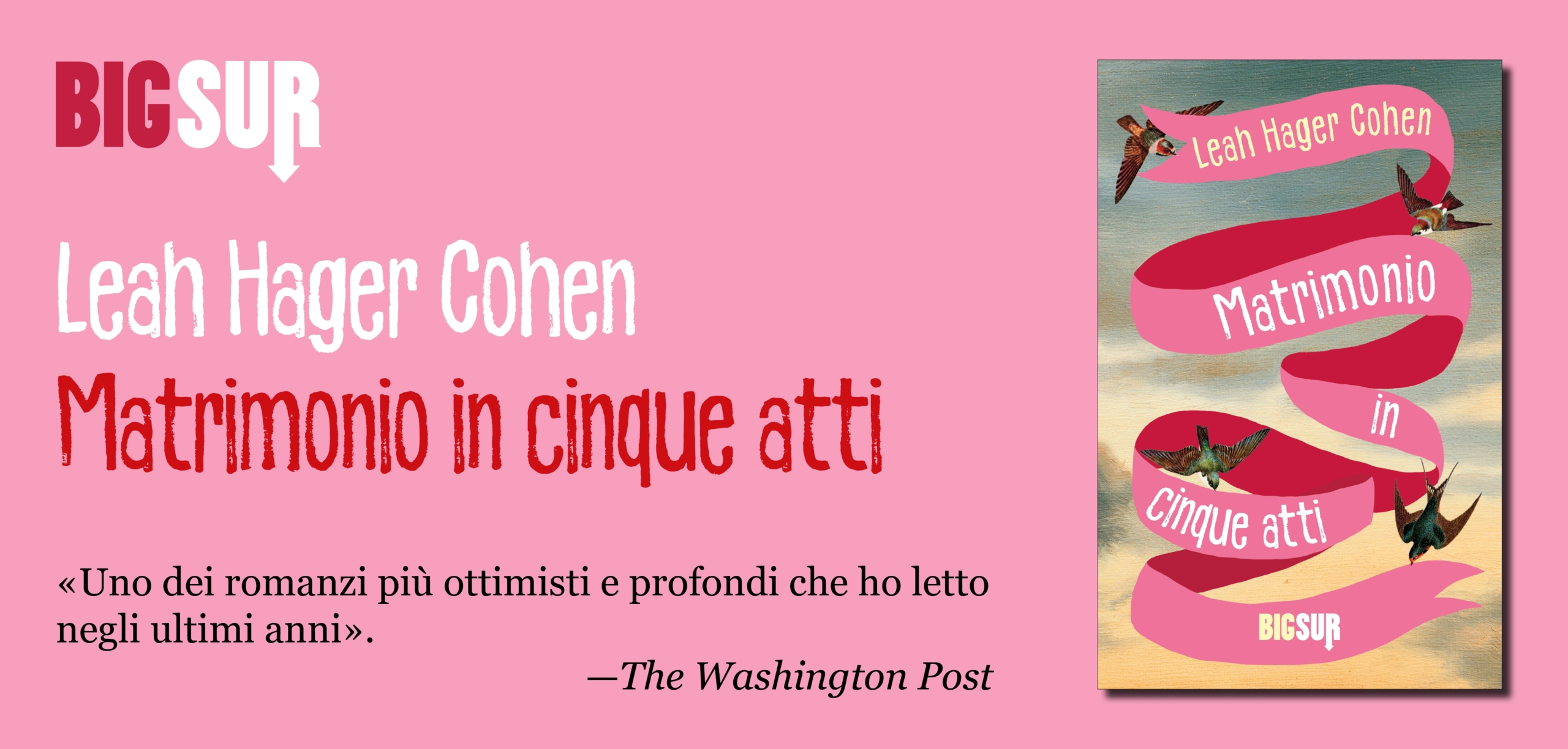 Leah Hager Cohen in Italia dal 26 giugno